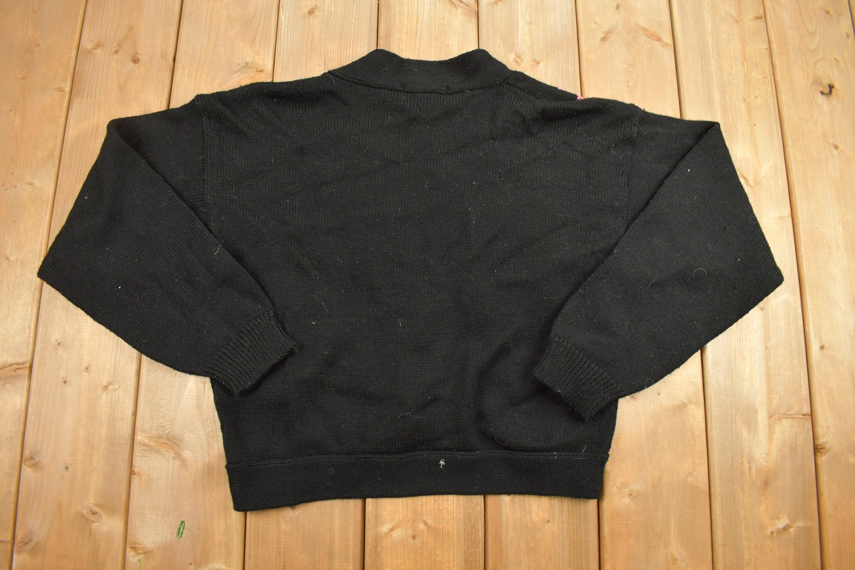 Vintage 1990s Courtney Rhodes Floral Cardigan Sweater