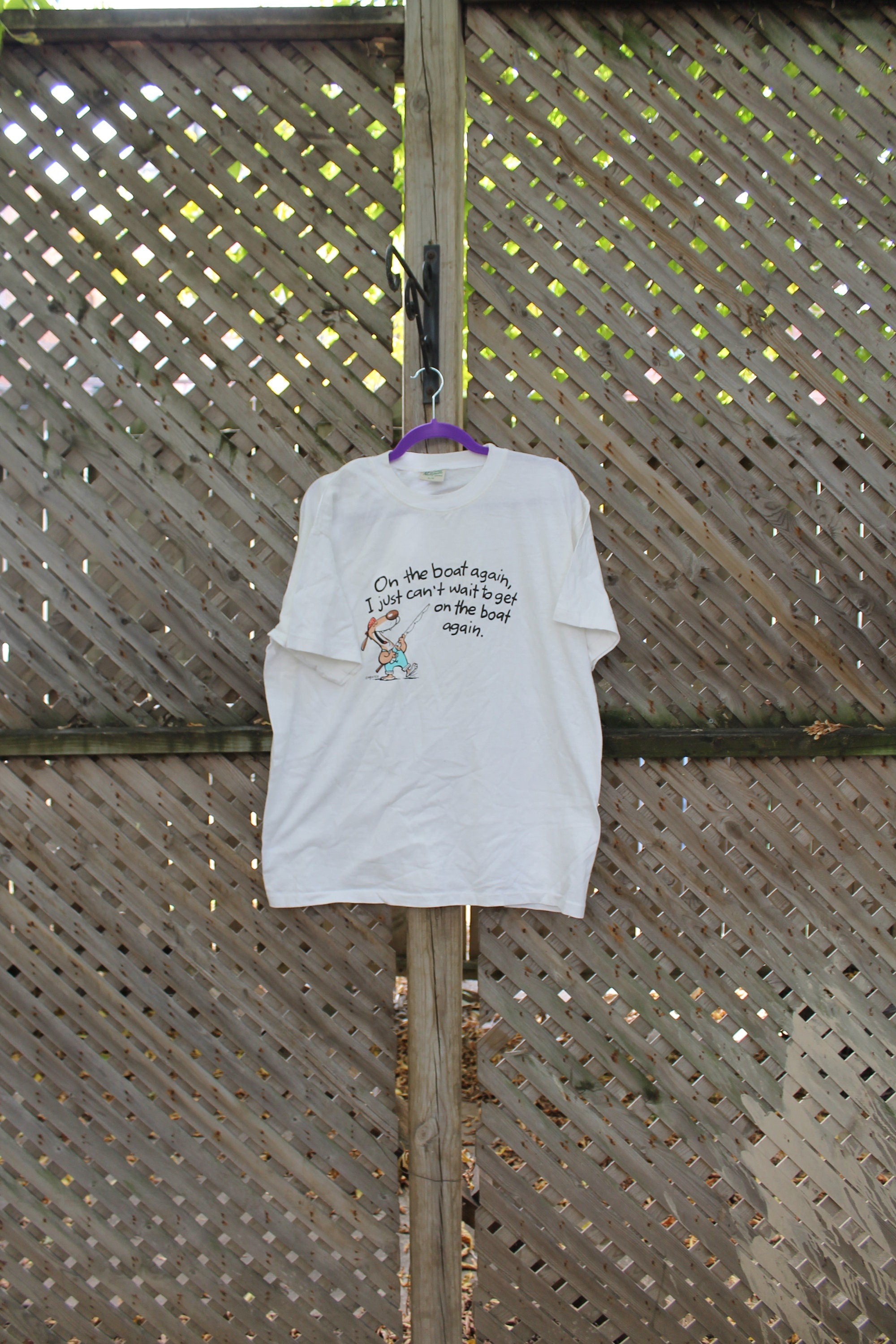 Vintage 1990s Fishing Theme T-Shirt