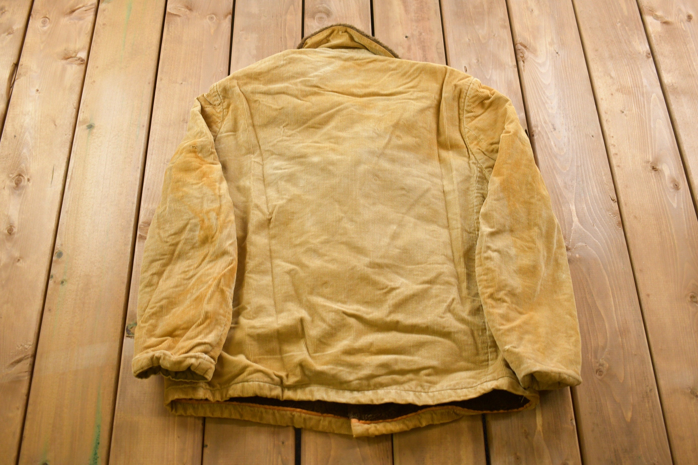 Vintage 1980s Sears Corduroy Sherpa Lined Jacket
