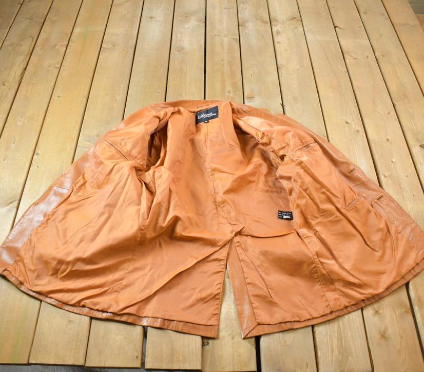 Vintage 1980s Wilson Suede & Leather Silk Lined Coat