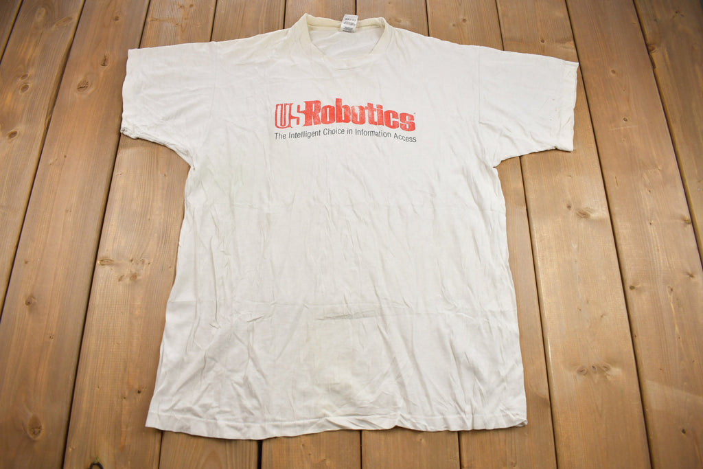 Vintage 1990s US Robotics Logo Graphic T Shirt