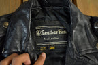 Vintage 1980s Leather Men Leather Biker Jacket Men's 36