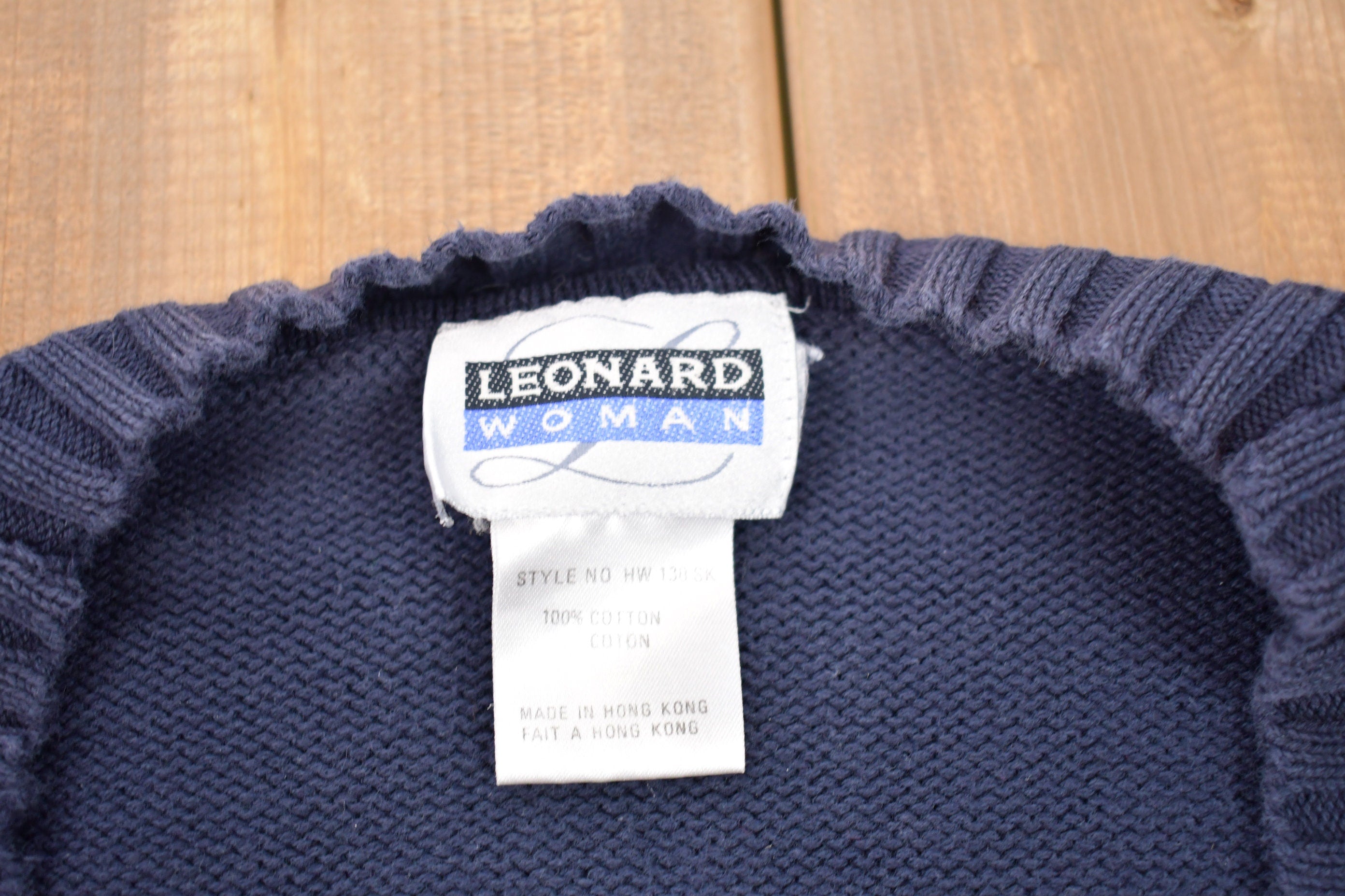 Vintage 1990s Leonard Woman Knitted Cardigan