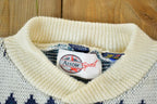 Vintage 1990s Arrow Sport Knit Abstract Pattern Crewneck Sweater