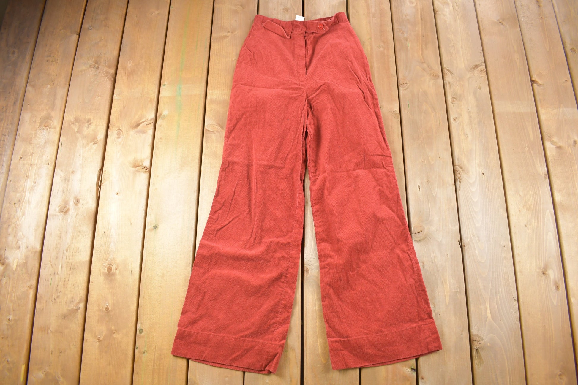 Vintage 1970s Ship 'n Shore Corduroy Flare Pants Size 24 x 30