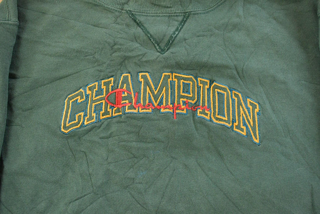 Vintage 1990s Champion Spellout Crewneck Sweatshirt Men's M /