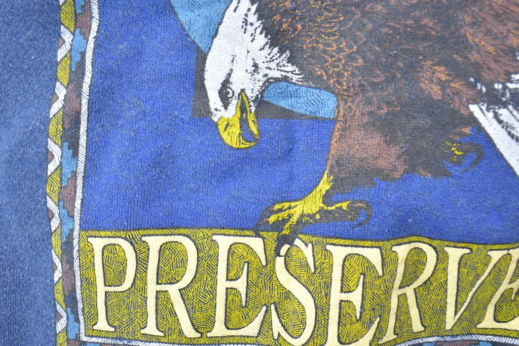 Vintage 1990s World Preserve Eagle Heavyweight Crewneck Sweatshirt