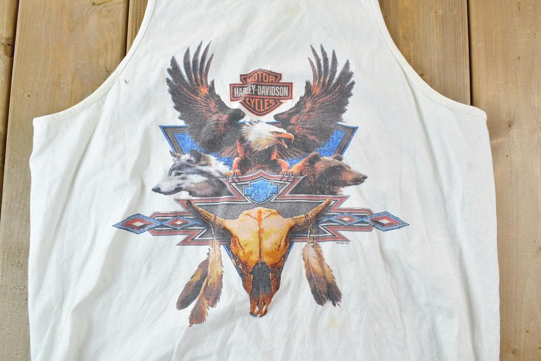 Vintage Y2K Harley Davidson Aztec Graphic Tank Top