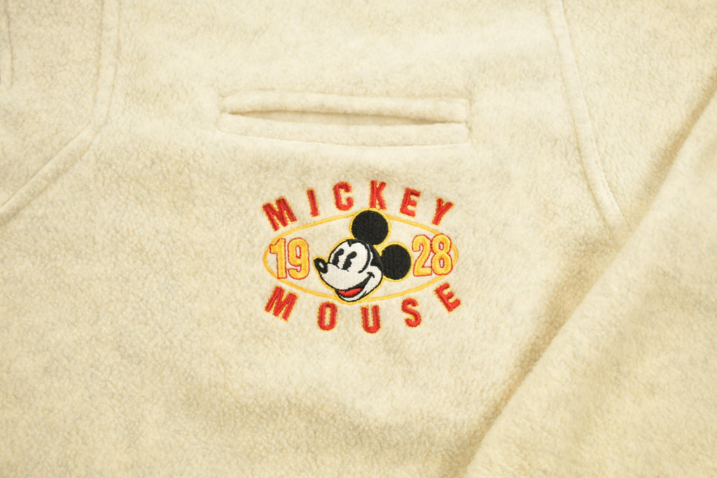 Vintage 1990s Mickey Mouse Quarter Zip Fleece Sweater