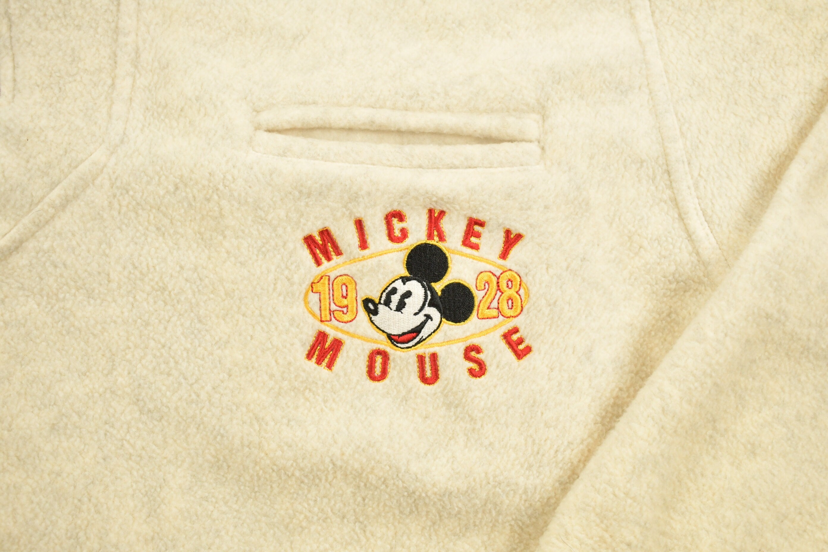 Vintage 1990s Mickey Mouse Quarter Zip Fleece Sweater