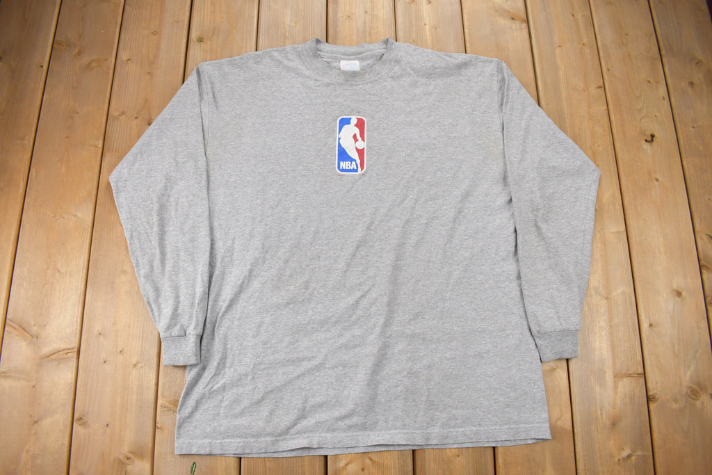 Vintage 1990s NBA Logo Graphic Long Sleeve T-Shirt Made In USA