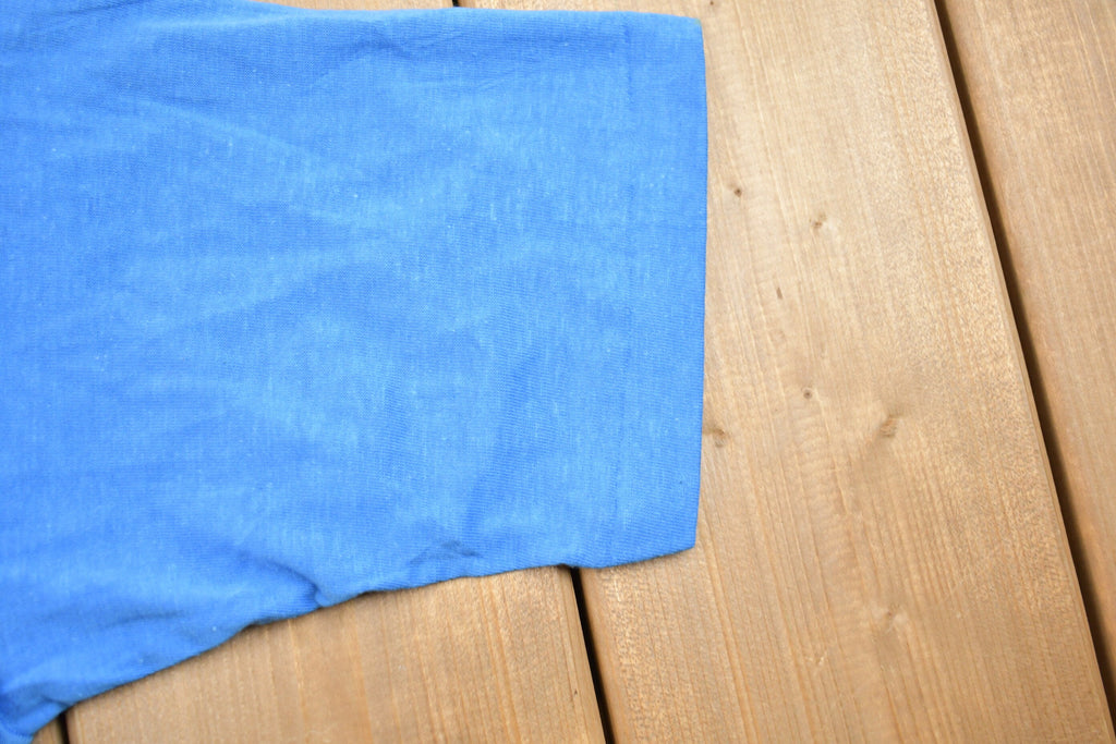 Vintage 1970s Health Knit Blue Basic T-Shirt