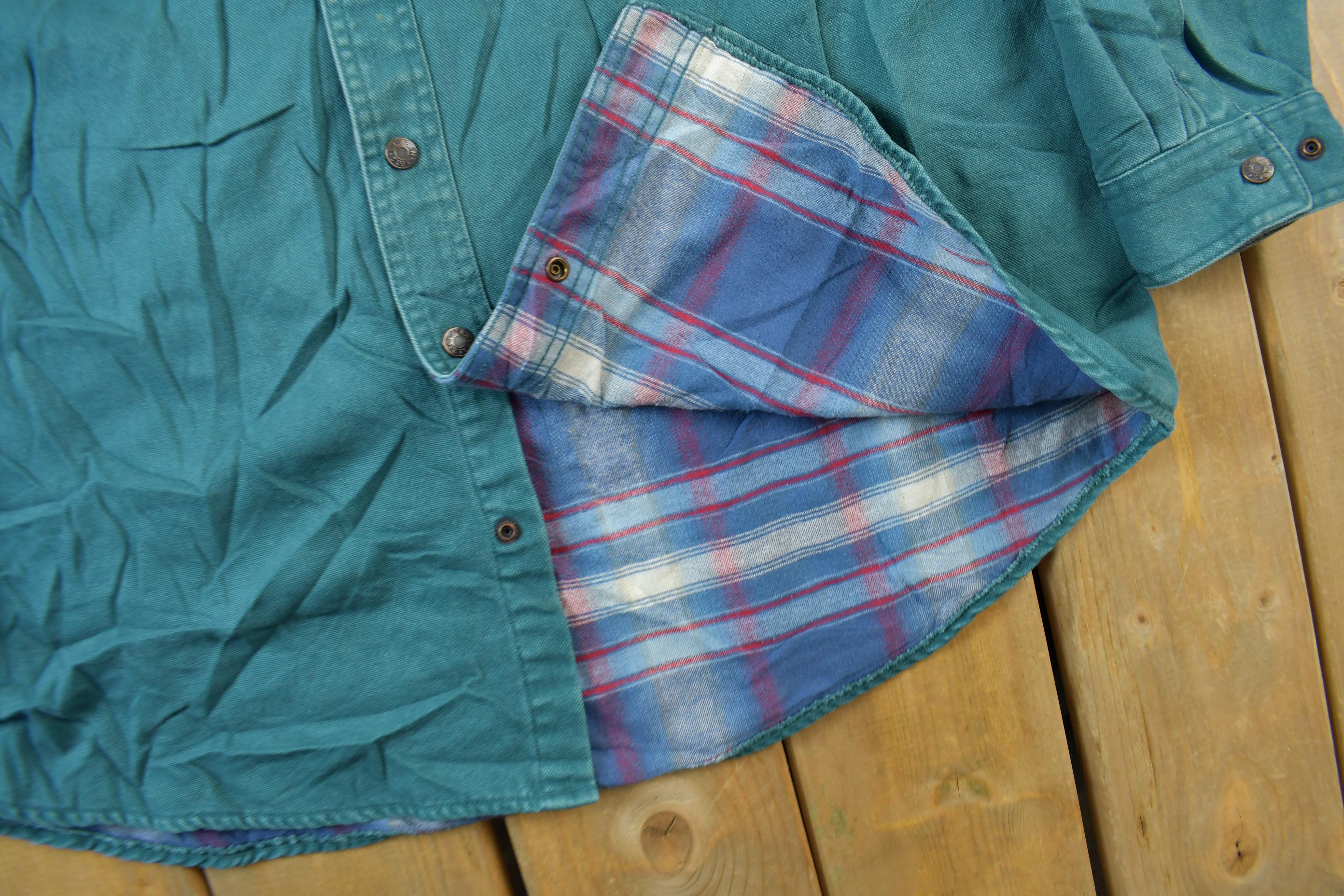 Vintage 1990s LL Bean Plaid Lined Button Up Shirt