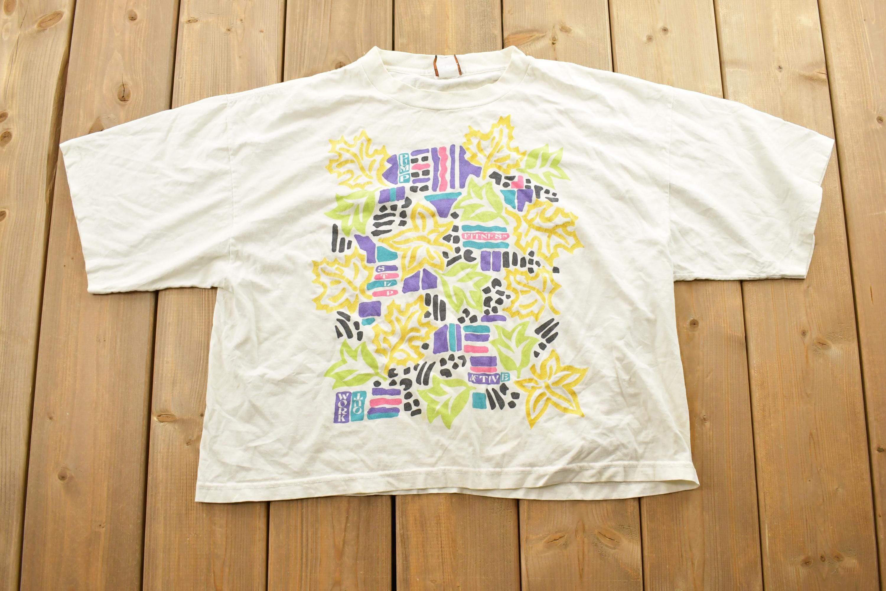 Vintage 1990s Body Details Fitness Graphic T-Shirt