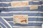 Vintage 1990s The Fox Collections Blue Striped Button Up Shirt