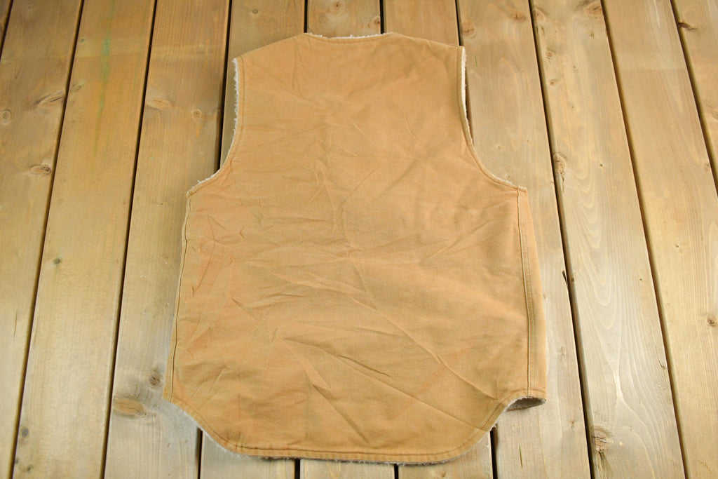 Vintage 1990s Carhartt Sherpa Lined Jacket Vest Mens XL