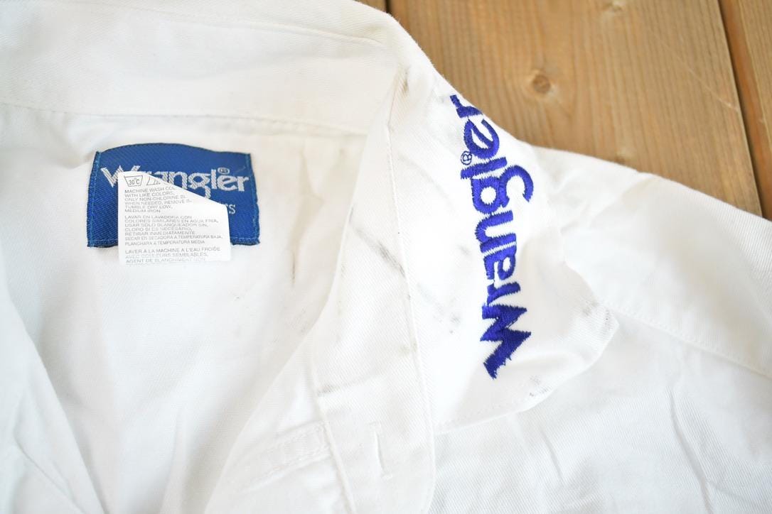 Vintage 1990s Wrangler Western Shirts Embroidered Blank Button Up Shirt