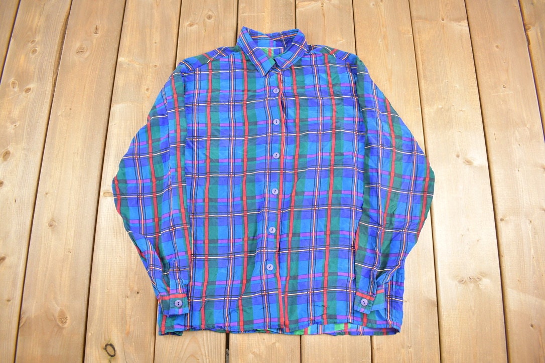 Vintage 1990s Plaid Button Up Shirt