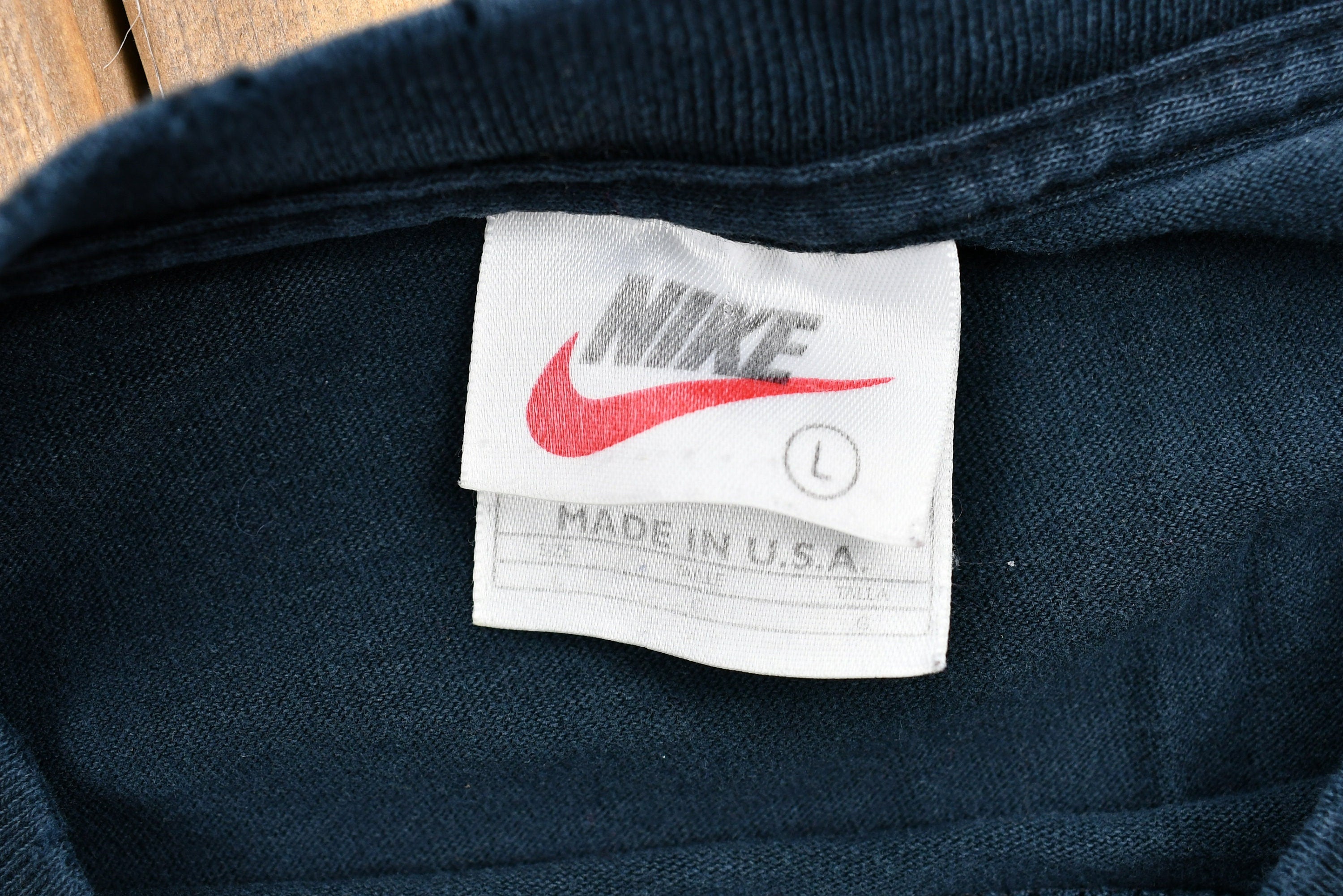 Vintage 1990s Distressed Nike Swoosh Graphic T-Shirt  90s Streetwear  Vintage Athleisure  Made in USA  Vintage Athleticwear