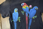Vintage 1990s Valley Zoo Parrots Graphic T-Shirt