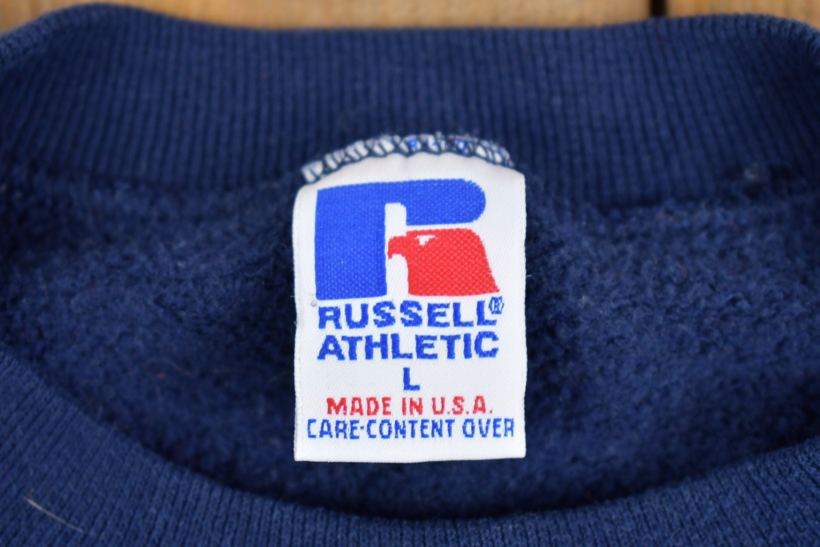Vintage 1990s Russell Athletic Schott Graphic Crewneck