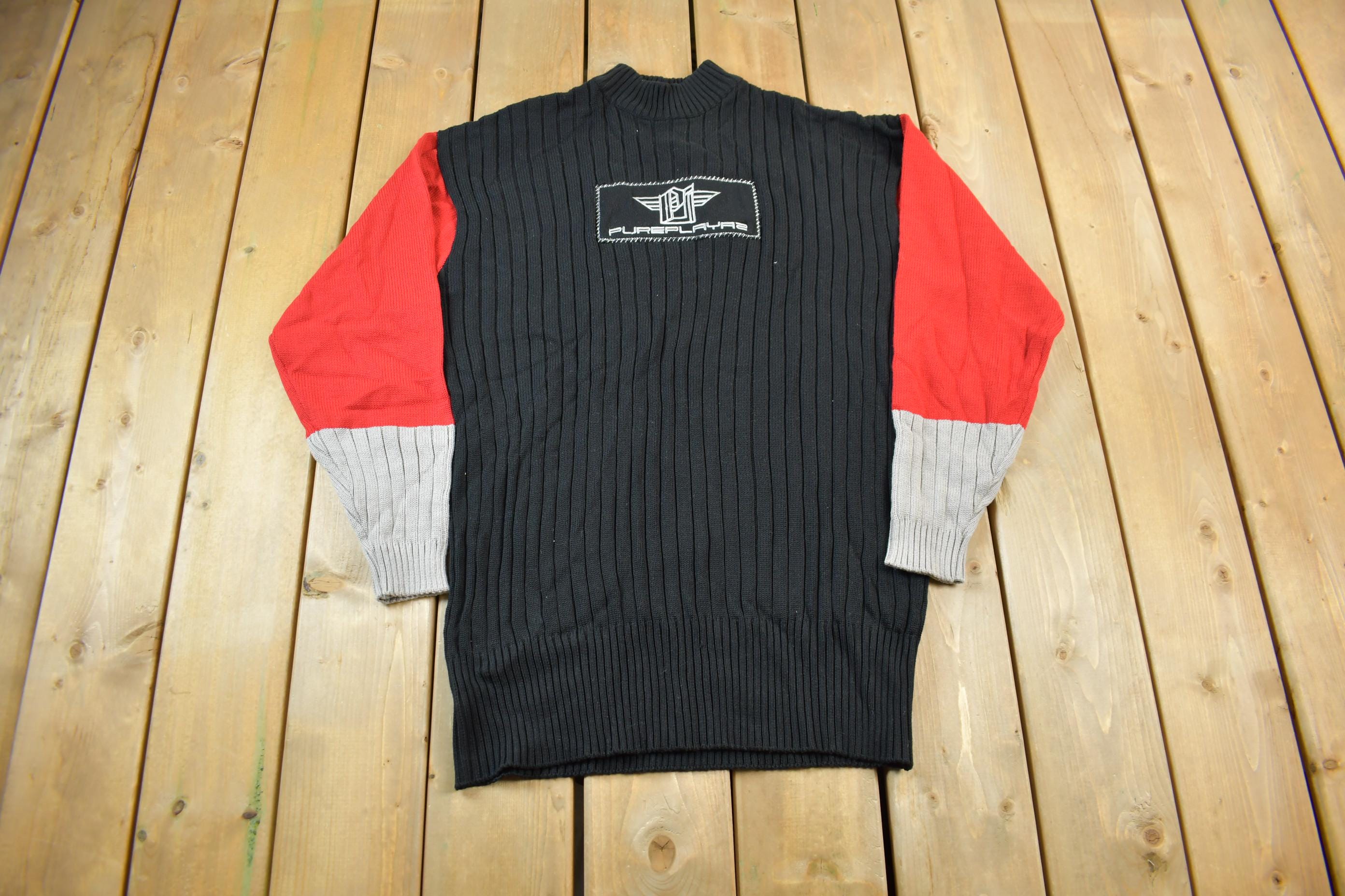 Vintage 1990s Deadstock Pure Playaz Knit Sweater