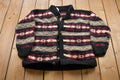 Vintage 1990s Artesania All Over Print Knitted Cardigan Sweater
