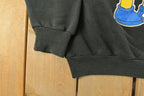 Vintage 1990s Bart Simpson Peace Man Graphic Crewneck Sweatshirt Men's XL