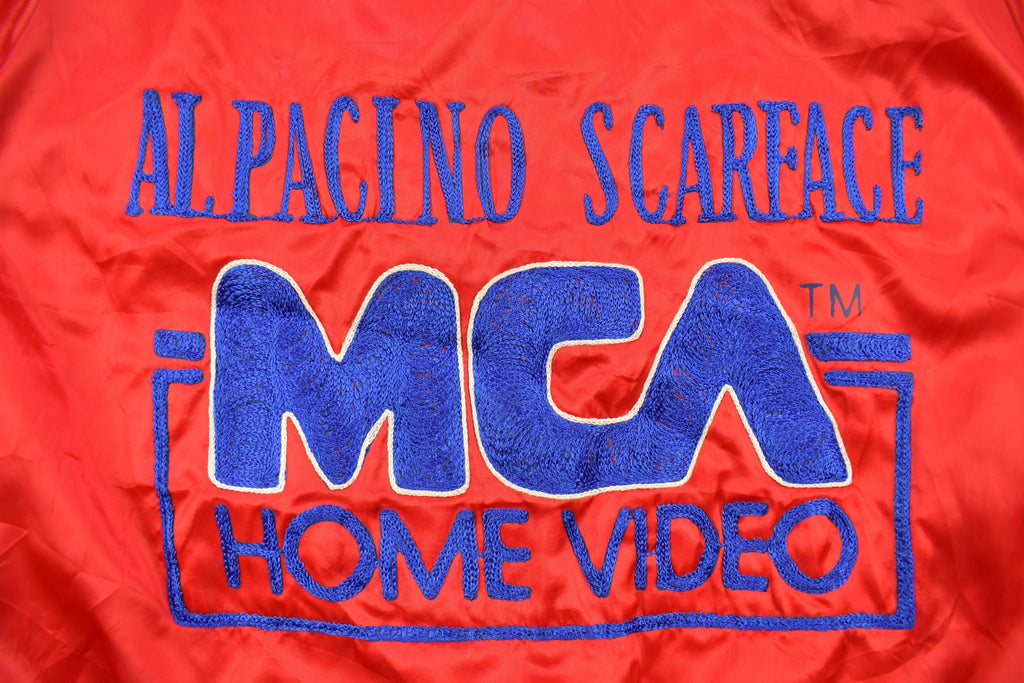 Vintage 1983 Scarface Movie Satin Promo Jacket Al Pacino MCA Home Video