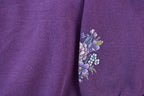 Vintage 1990s Morning Sun Petite Cute Floral Double Collar Crew Neck Sweater