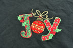 Vintage 1990's "Joy" Embroidered Christmas Sweater , 90s Holiday Crewneck , Layered Collar , Winter Wear , Festive Graphic Print