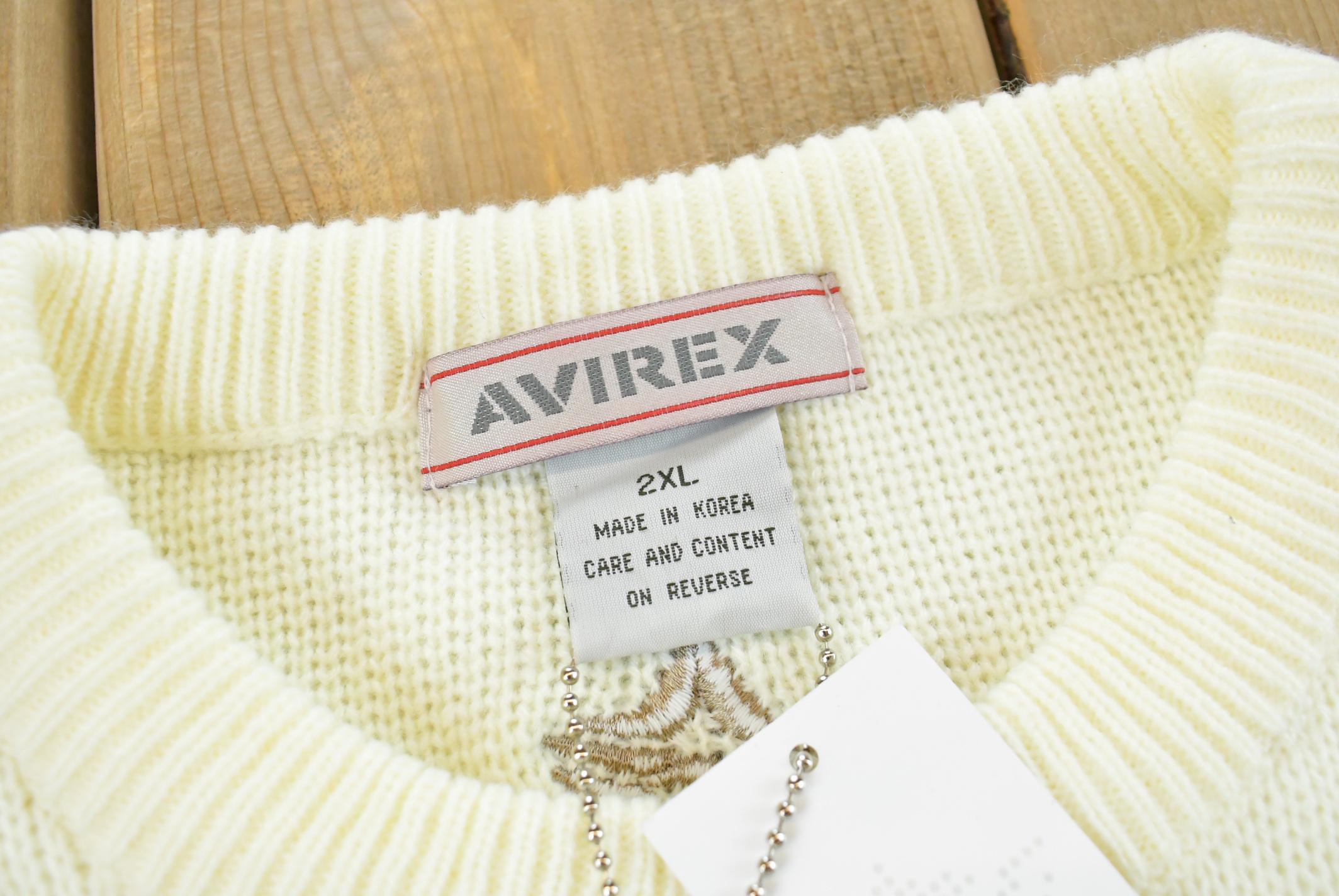 Vintage 1990s Deadstock Avirex Tuskegee Airmen Knit Pullover Sweater Mens XL / 90s NYC Sweatshirt / NWT / Y2K