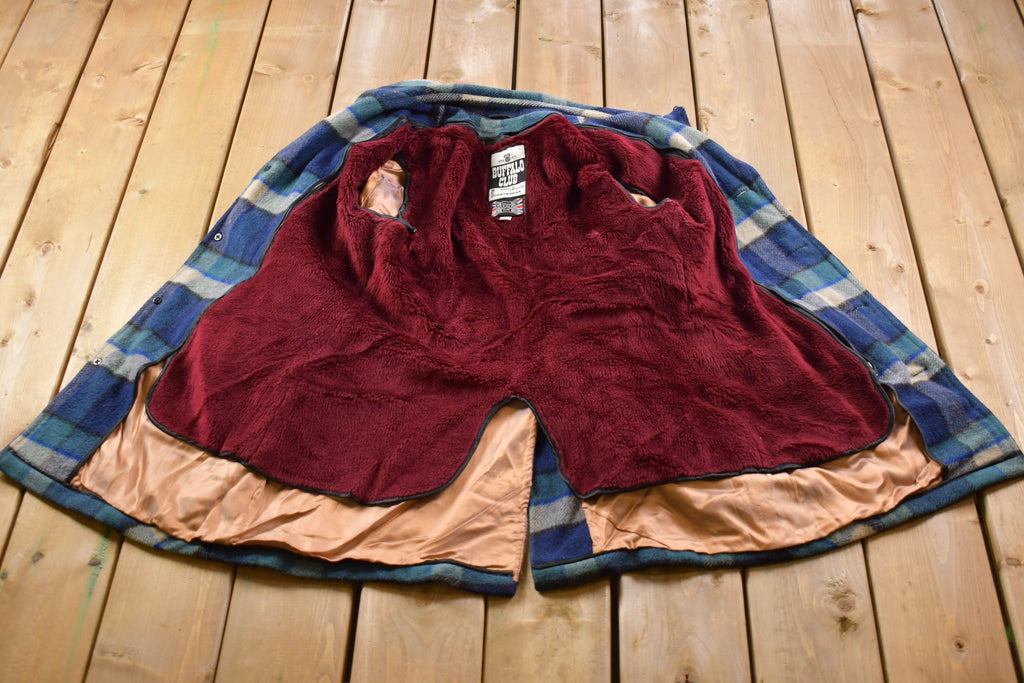 Vintage 1970s Buffalo Club Wool Lined Plaid Jacket