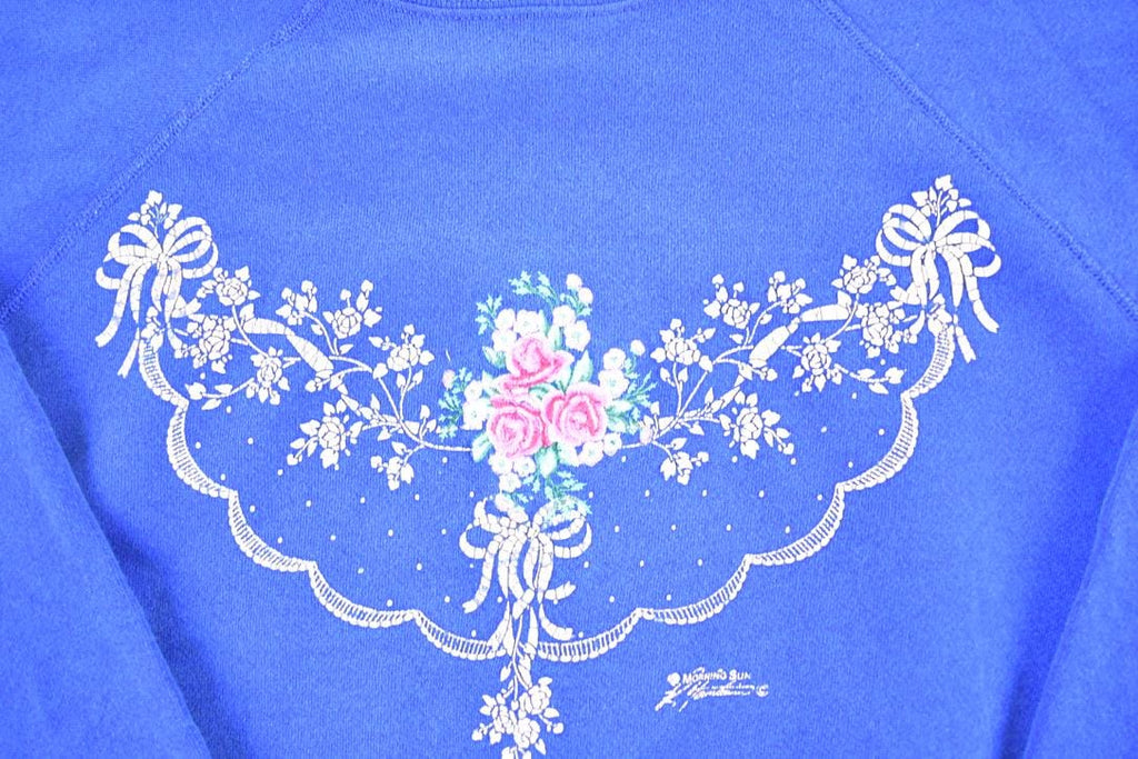 Vintage 1990s Floral Design Crewneck Sweatshirt Womens XL