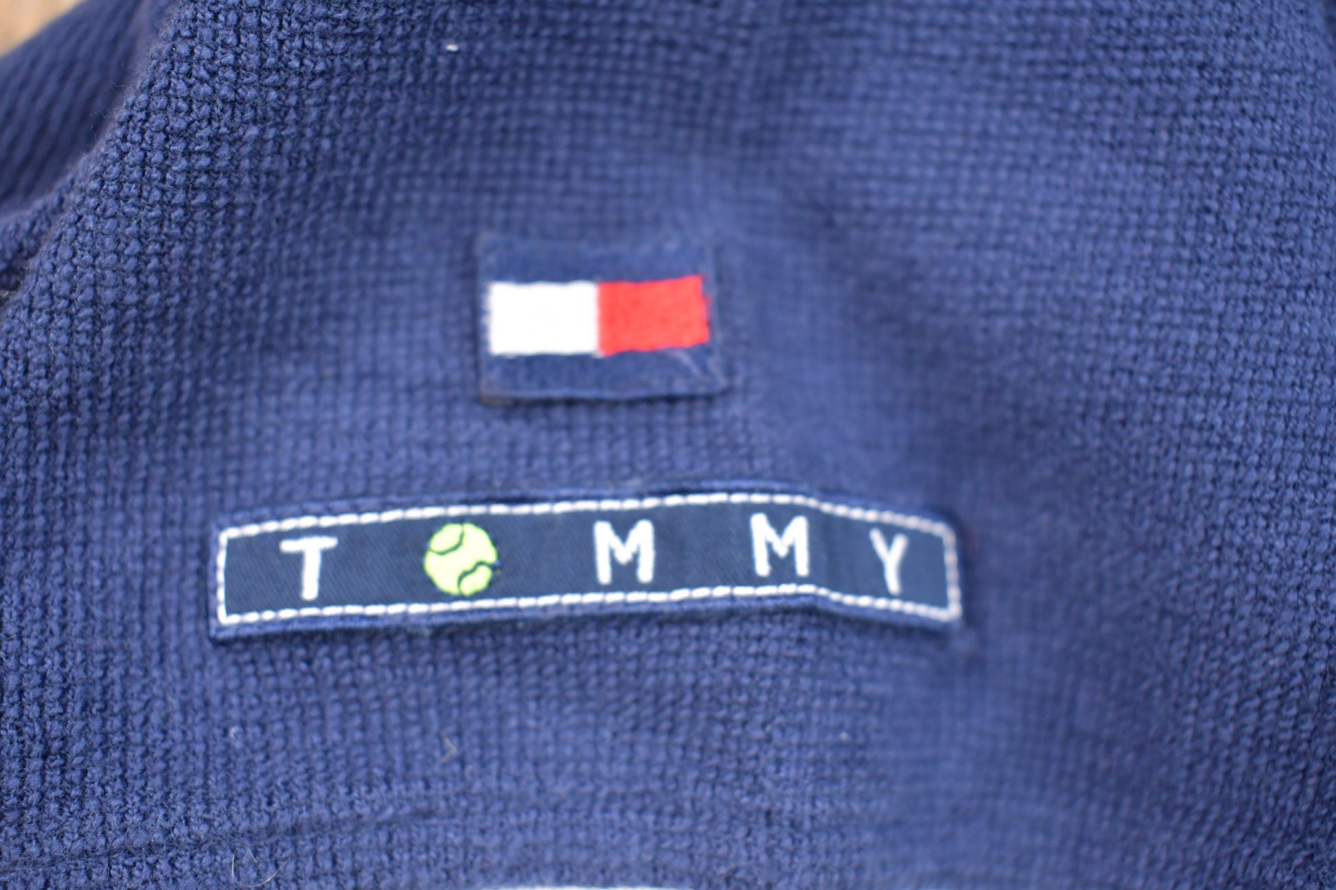 Vintage 1990s Tommy Hilfiger Quarter Zip Tennis Shirt
