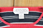Vintage 1990s Annex Knit Long Sleeve Striped T-Shirt