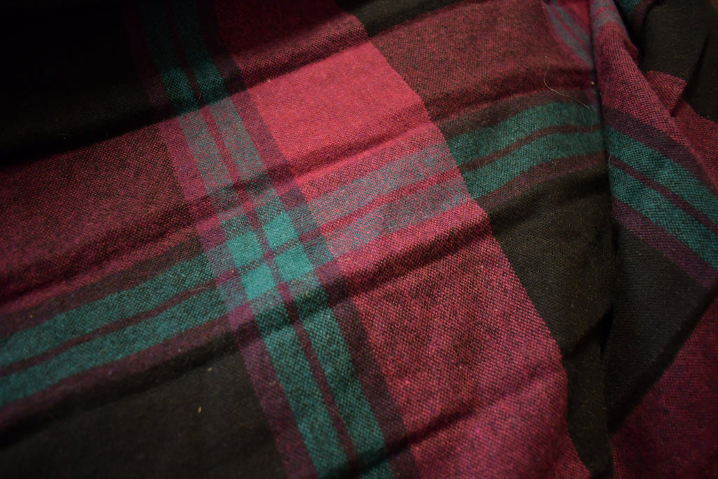 Vintage 1970s Pink Plaid Skirt Size 30x26