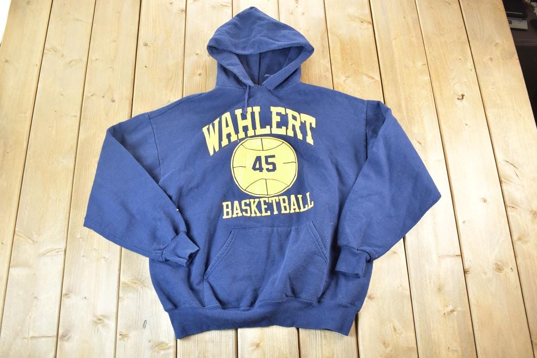 Vintage 1990s Wahlert Basketball Eggers Hoodie Sweatshirt Mens XL