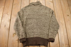 Vintage 1970s Cowboy Suede Cardigan Sweater