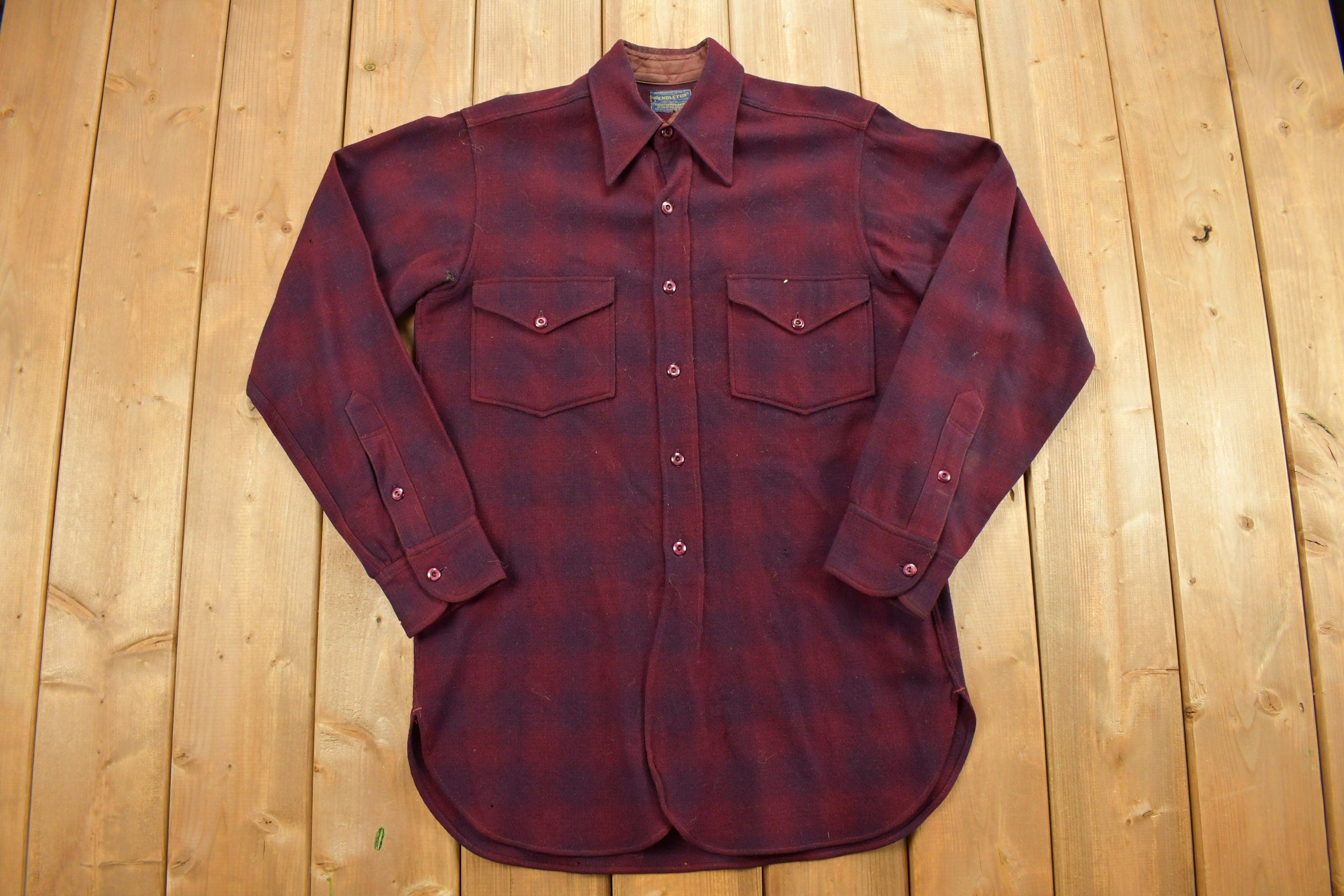 Vintage 1950s Pendleton Button Up Board Shirt