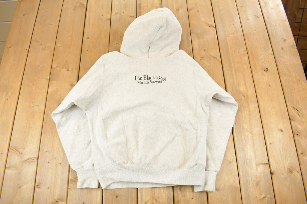 Vintage 1990s The Black Dog Marthas Vineyard Pro Weave Hoodie Men's Medium