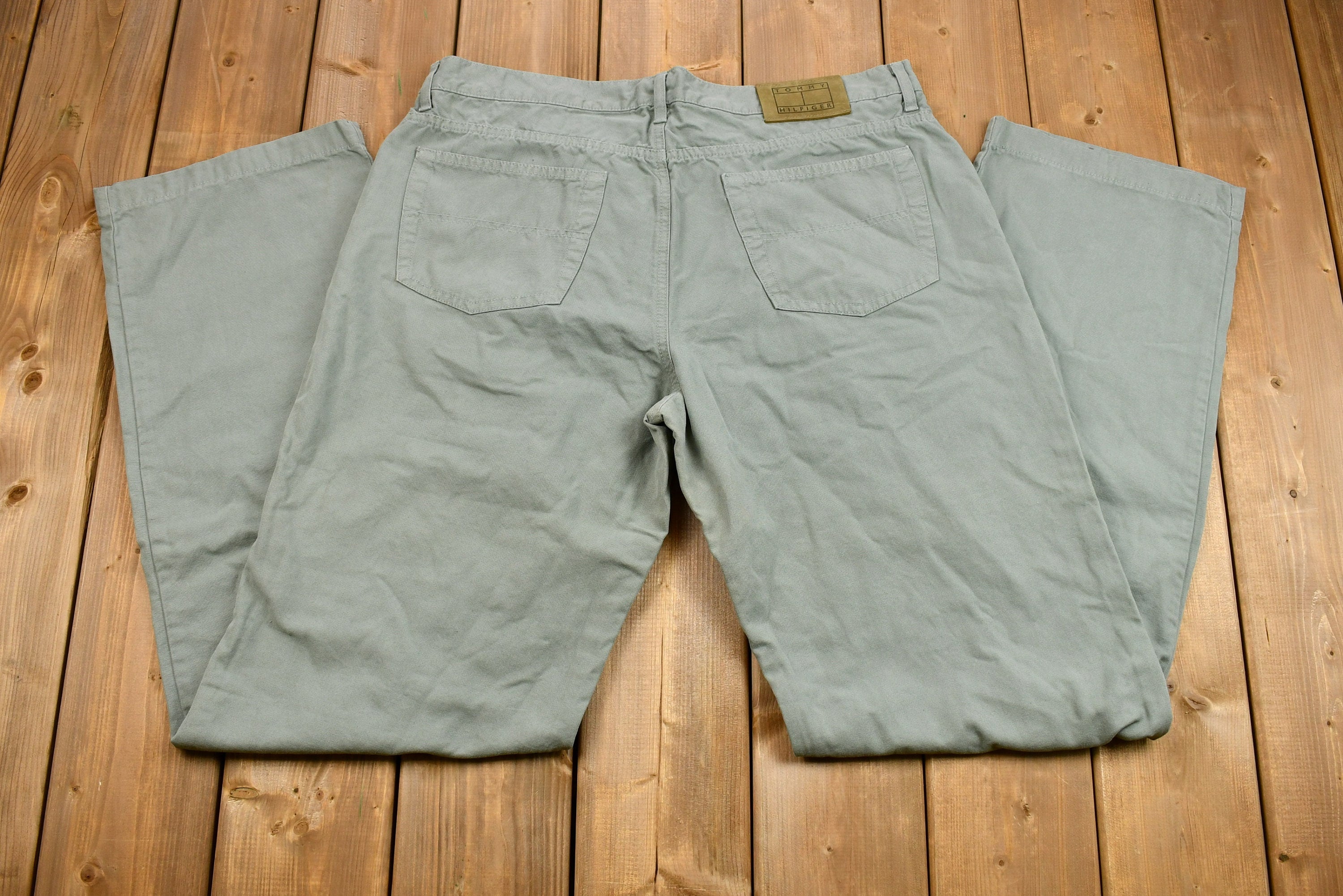 Vintage 1990s Tommy Hilfiger Relaxed Fit Grey Pants