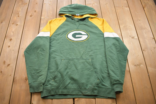 Vintage 1990s NFL Green Bay Packers Hoodie Sweatshirt / Made In USA / Football / Fan Gear / Sportswear / Americana