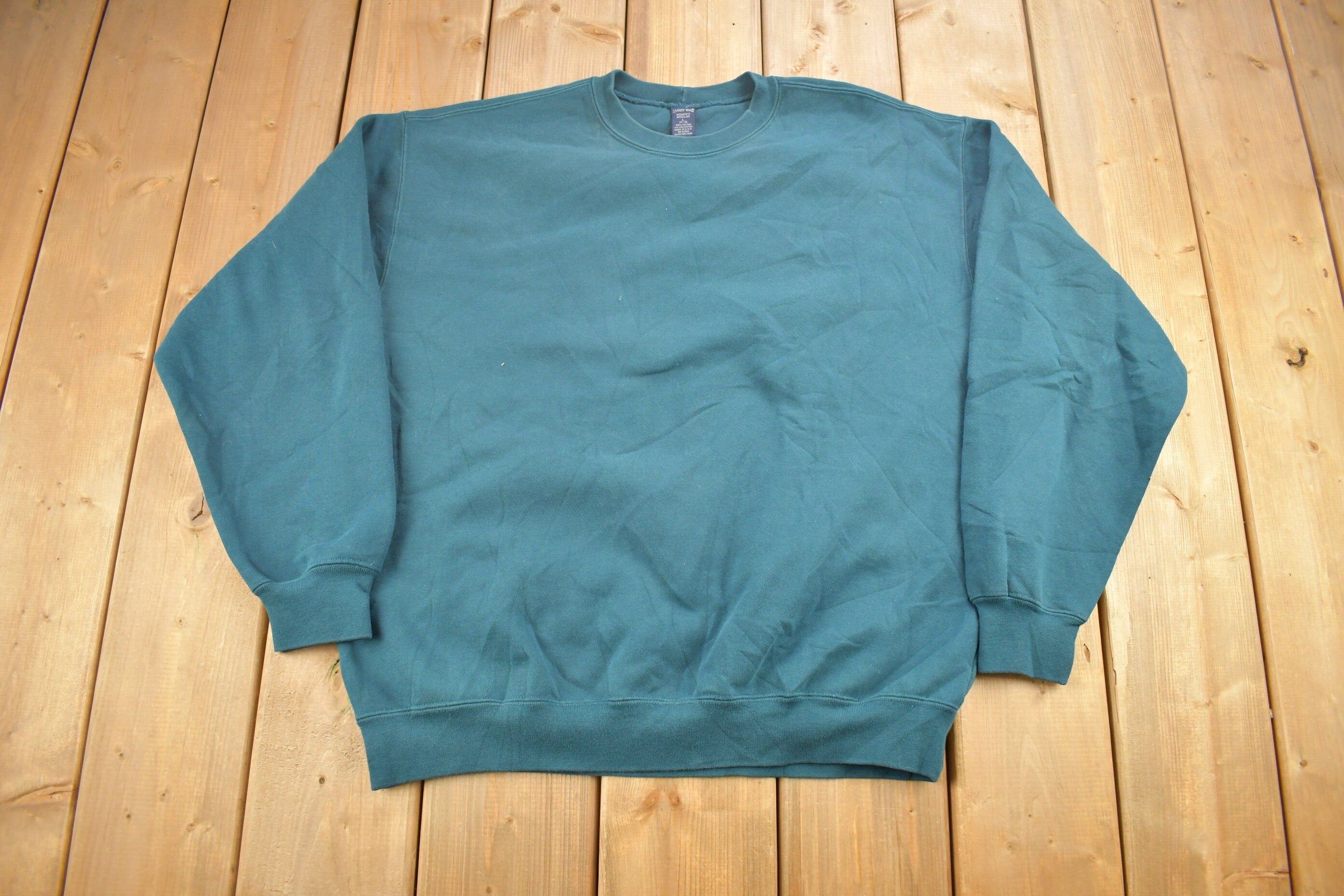 Vintage 1990s Lands End Women's Blank Crewneck Sweatshirt