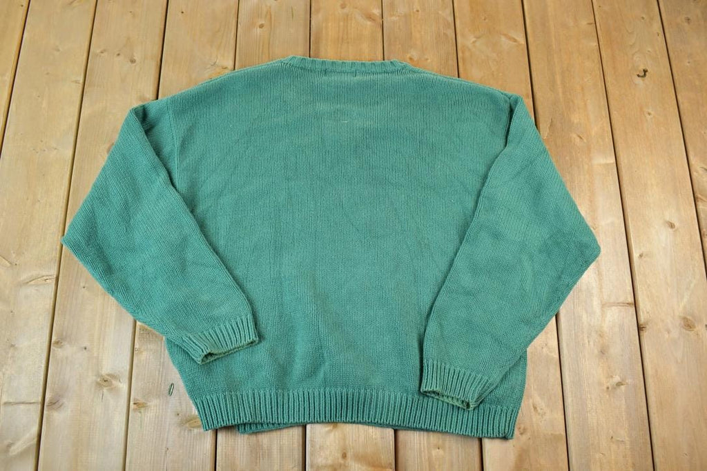Vintage 1990s Eddie Bauer Knit V Neck Sweater