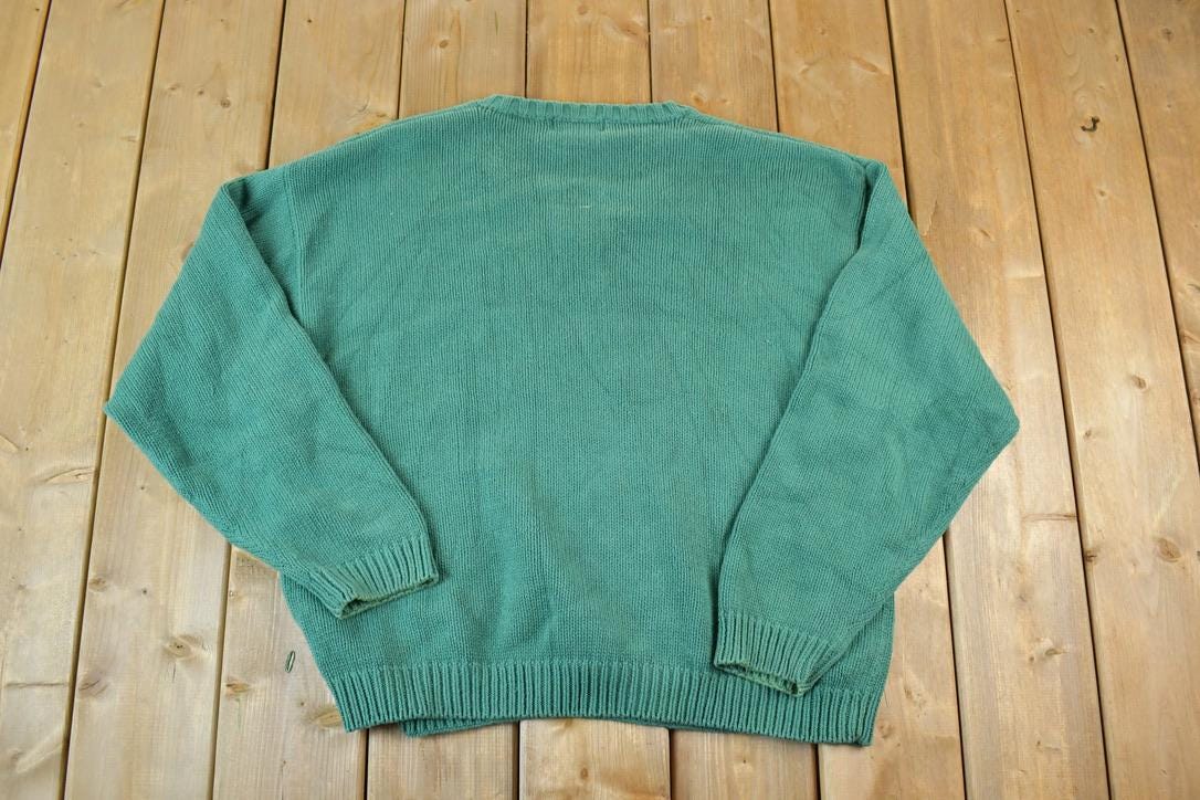 Vintage 1990s Eddie Bauer Knit V Neck Sweater