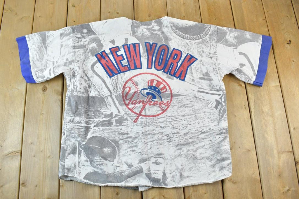 Vintage 1980s New York Yankees MLB AOP Graphic Print Jersey