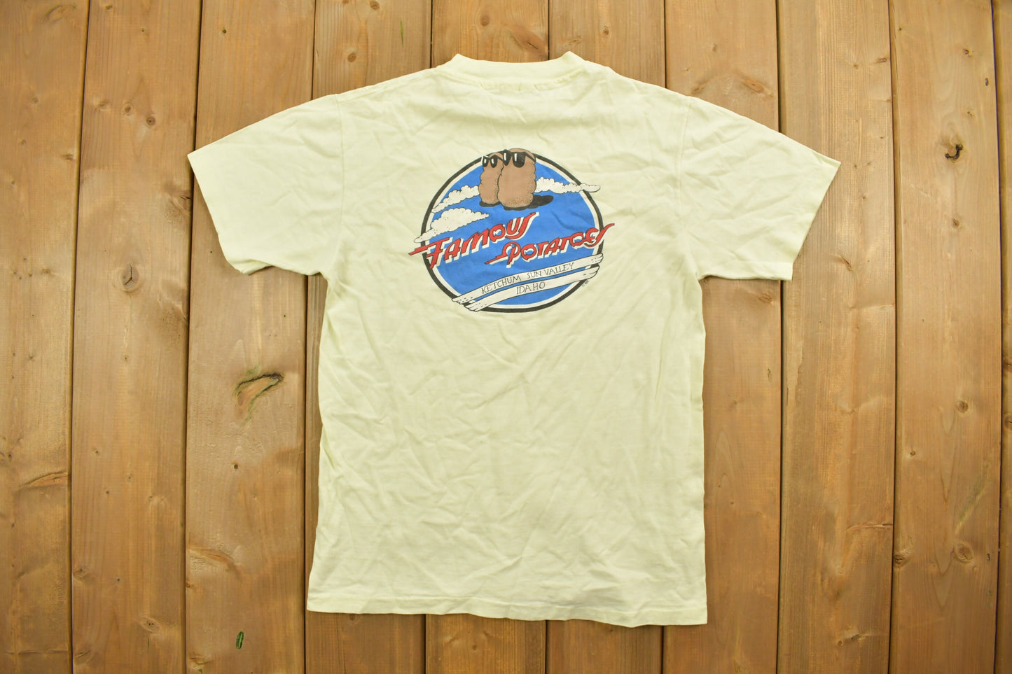 Vintage 1980s Idaho Sun Valley Potato Souvenir T Shirt / Streetwear / Made In USA / Vacation Tee / Travel T Shirt / Single Stitch