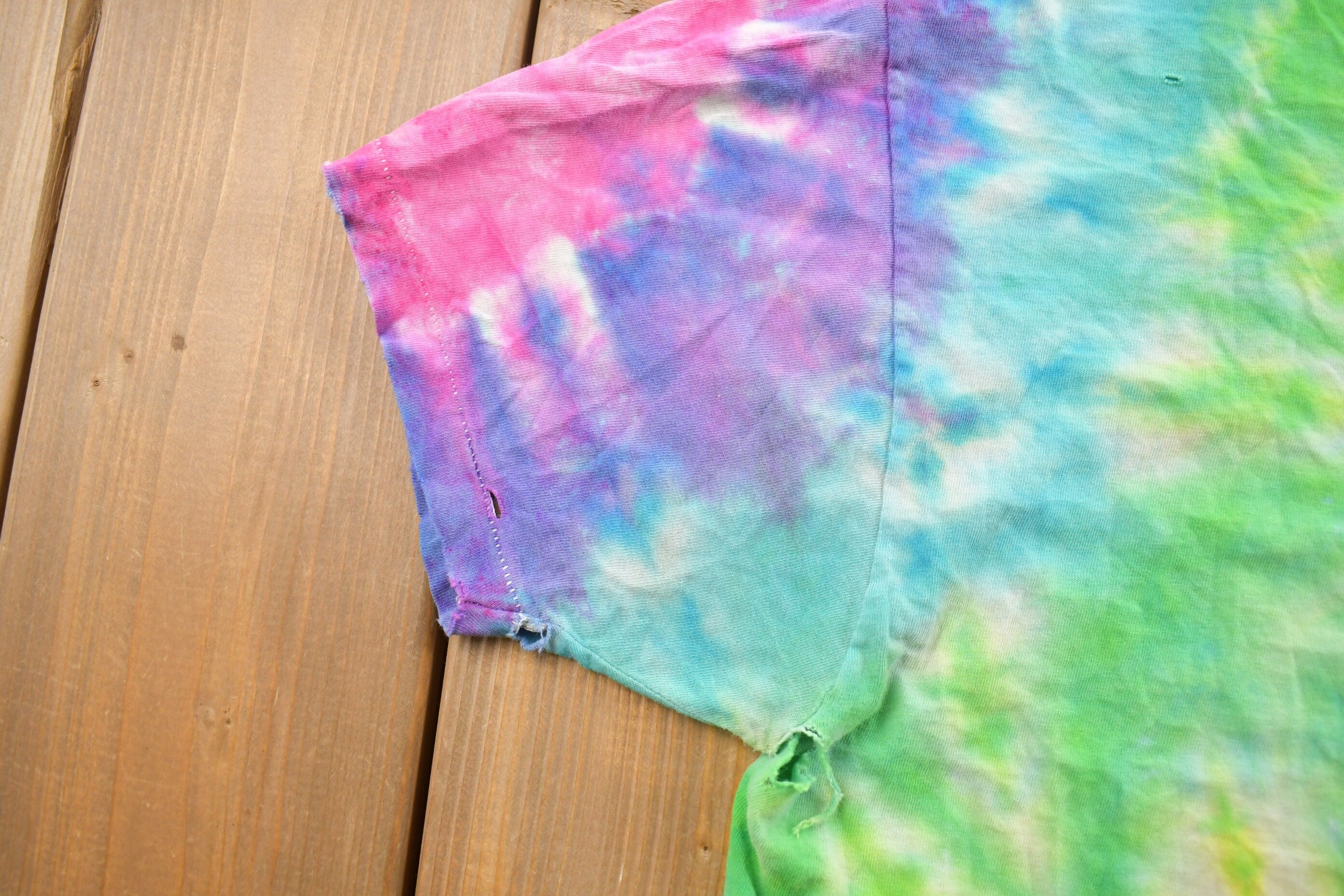 Vintage 1990s Tie Dye All Over Print T-shirt  Vintage Tie Dye Tee  Music Promo  Tie Dye  Single Stitch  Hippie