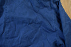 Vintage 1990s Club Room Chore Coat Leather Collar Jacket